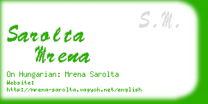 sarolta mrena business card